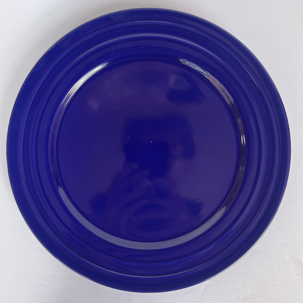 Rachael Ray Cobalt Blue Double Ridge Stoneware 11" Dinner Plate NEW